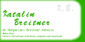 katalin breitner business card